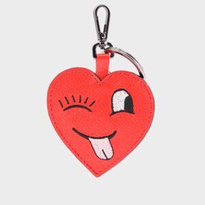Min & Mon Heart Bag Charm Keychain - Fiesta Red